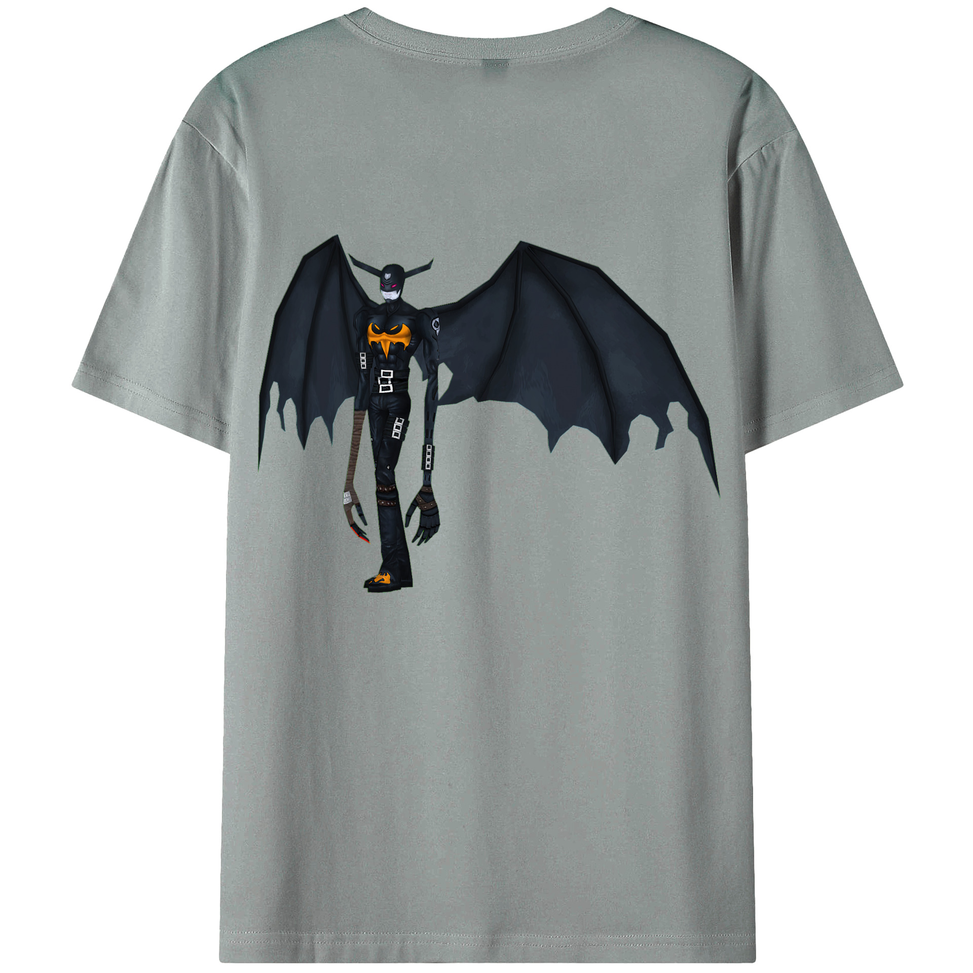 （画像用） Digimon デジタルモンスター/デジモン 綿100％ メンズ半袖Tシャツ（バックプリント） 通気性